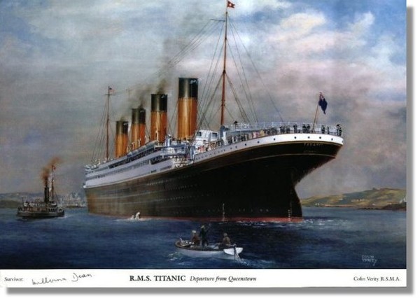 RMS TITANIC WHITE Star Line Coulé 15 Avril 1912, Carte Postale RP Non
