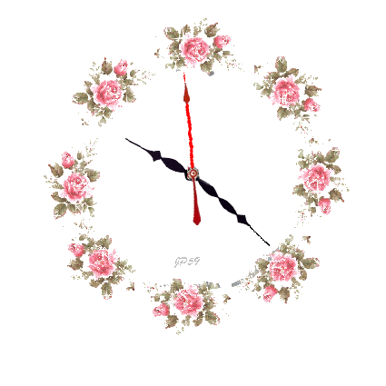 Horloge fleurie